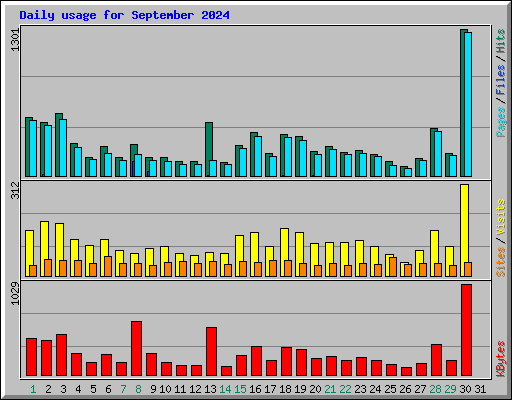 Daily usage for September 2024
