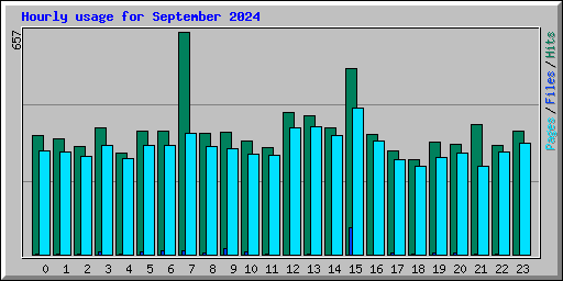 Hourly usage for September 2024