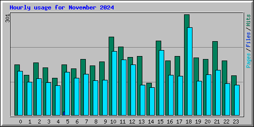 Hourly usage for November 2024